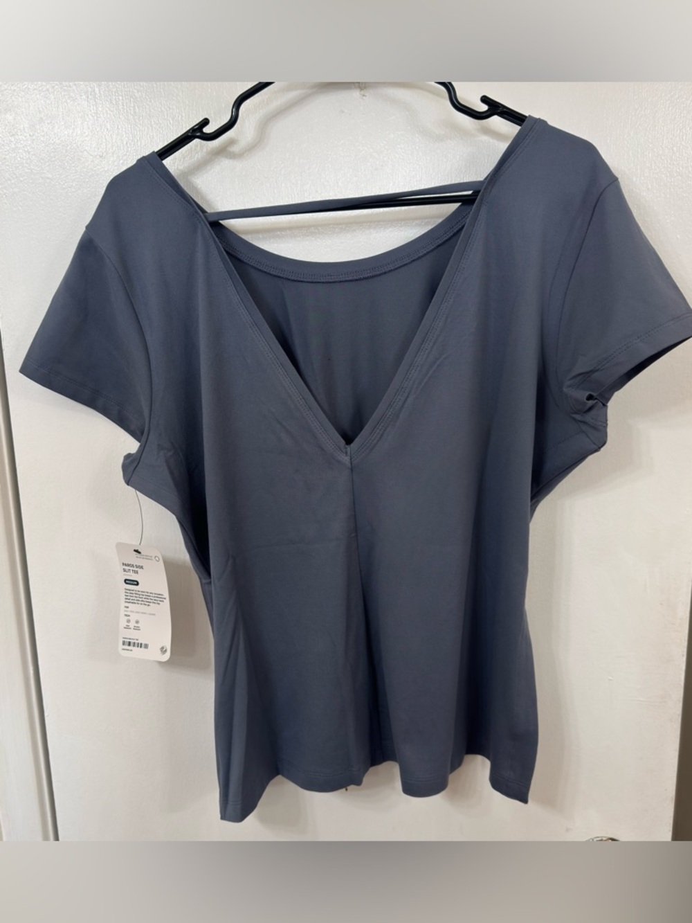 Phoenix Women's Charcoal Gray sexy back slit on side breathable top